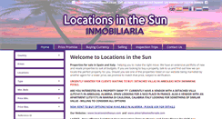 Desktop Screenshot of locationsinthesun.co.uk